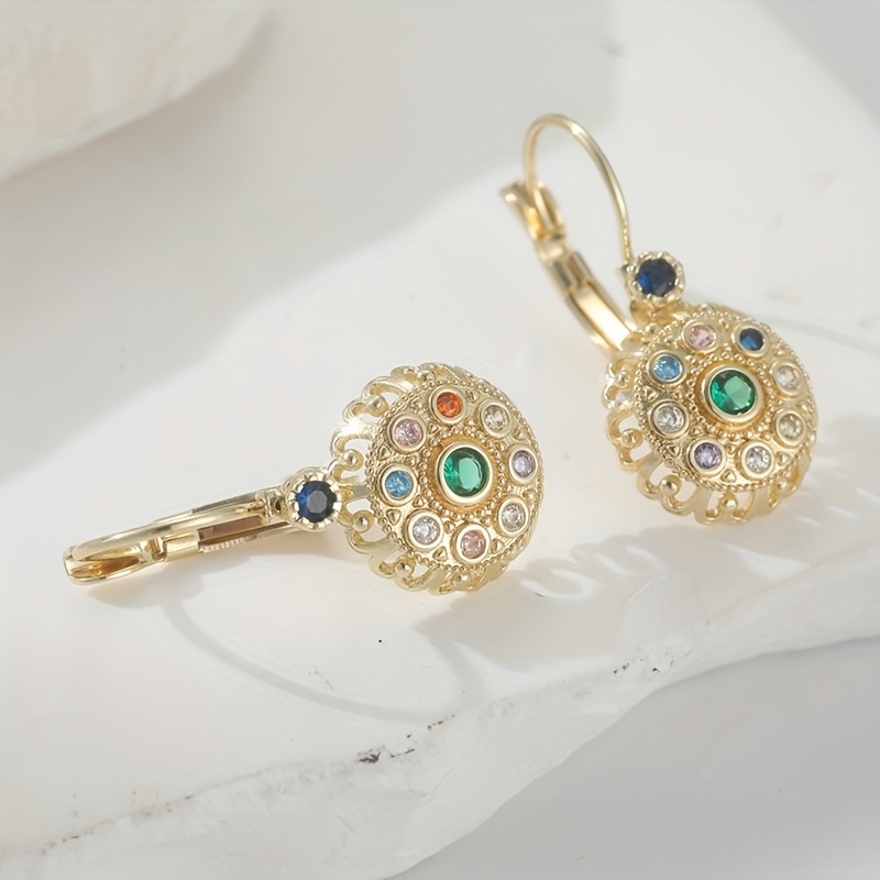 Women's Luxurious Bohemian Floral Design Multi-Colored Earrings